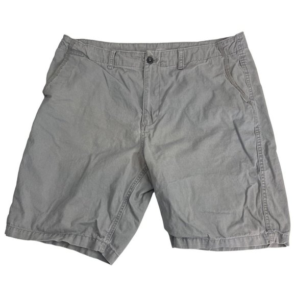 Old Navy Men's Chino Shorts 38 Grey Gray 100% Cotton 9" Inseam - Picture 1 of 4